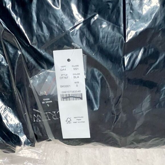 J.Crew Crinkle chiffon sheer long-sleeve dress in Black Size S NWT CF787 - Picture 10 of 11